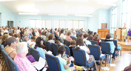 Congregation in sanctuary
